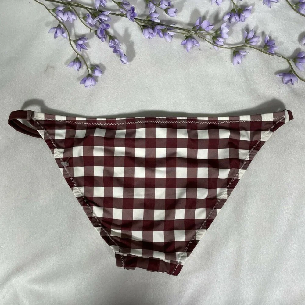 NEW‎ $88 Solid & Striped Gingham Bikini Bottoms